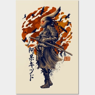 Rabbit Girl Samurai Posters and Art